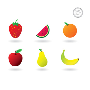 6 Free Fruit Vector Icons