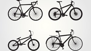 Free bicycle silhouettes