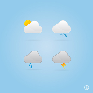 Free Vector Cloud Weather Icons