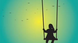 Girl Swinging Silhouette