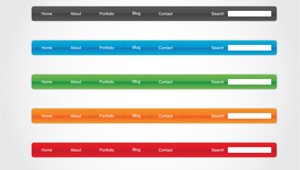 Glossy Website Menu Elements