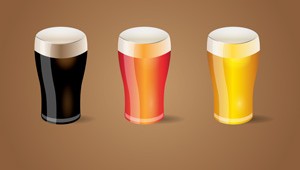 vector-beer-glasses-S Vector glasses of beer