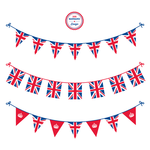 Free Jubilee Union Jack UK Bunting Vector