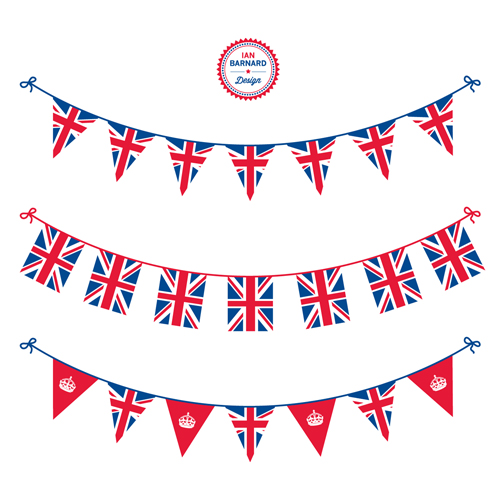 Free Jubilee Union Jack UK Bunting Vector IAN BARNARD