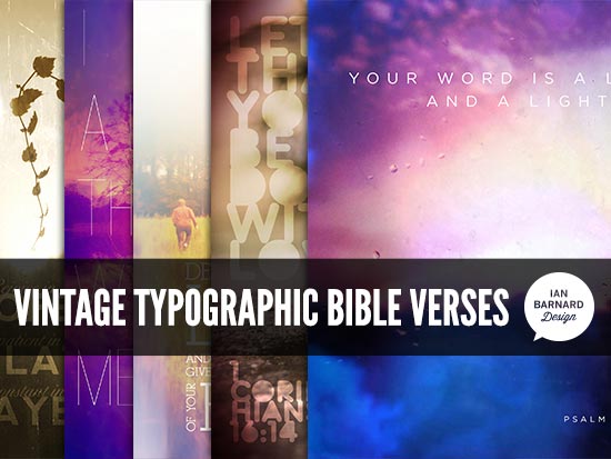 vintage typographic bible verses