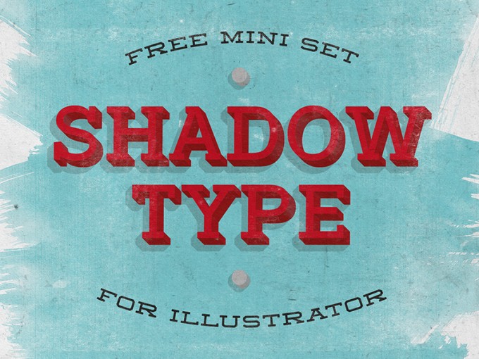 Shadow Type – 4 Free Illustrator Styles