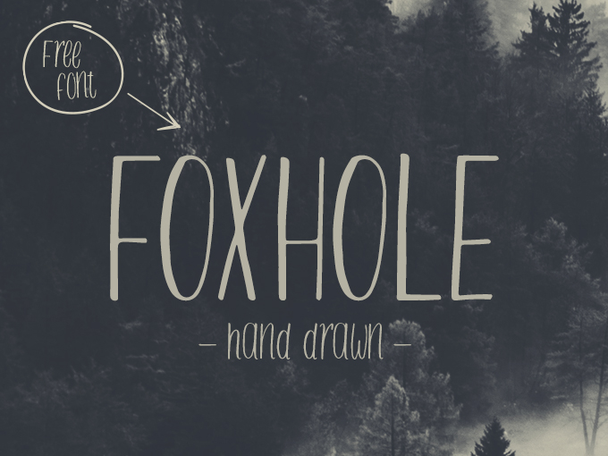 Free Font Foxhole Hand Drawn Ian Barnard