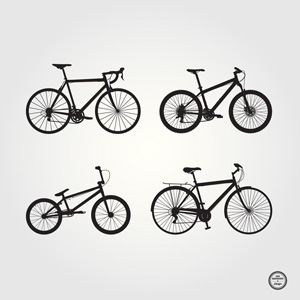 Free Vector Bicycle Silhouettes
