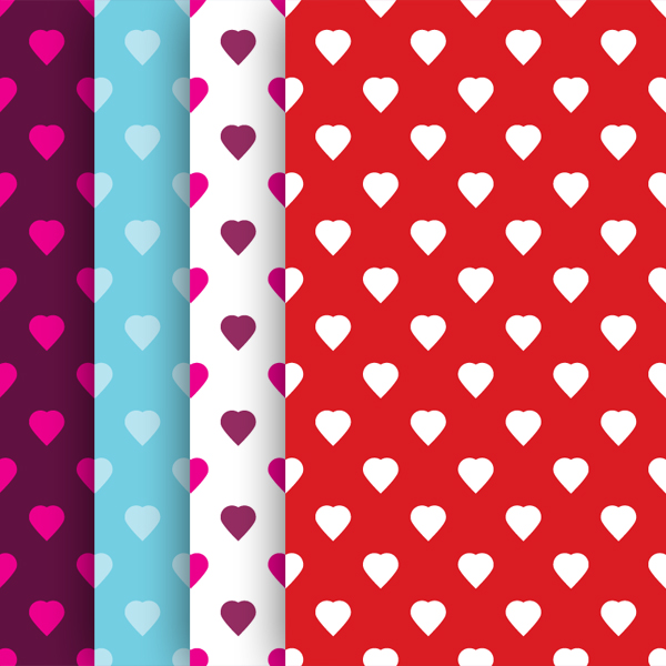 Love Hearts Background Vector