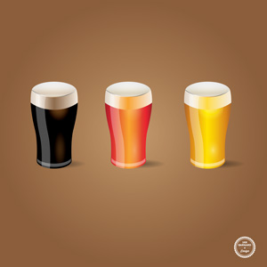 Free Glasses of Beer Vector