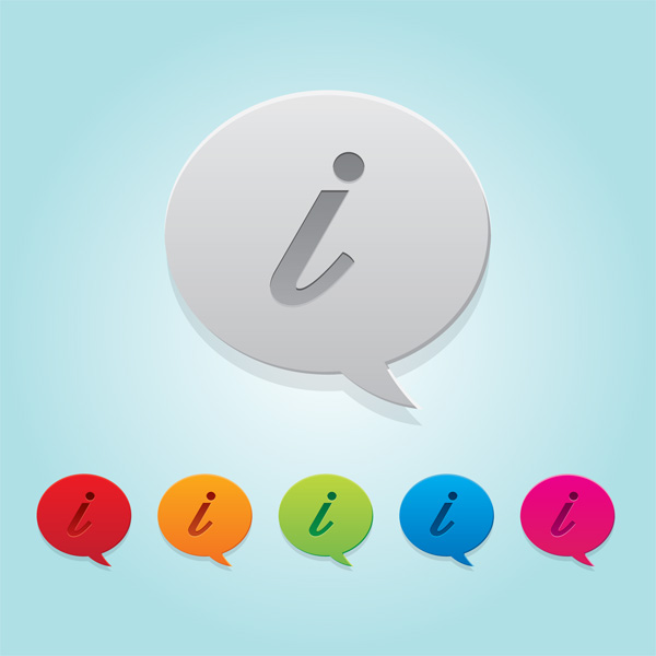 Free Information Speech Bubble Icons