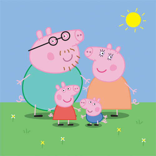 Free Peppa Pig and Family Vector