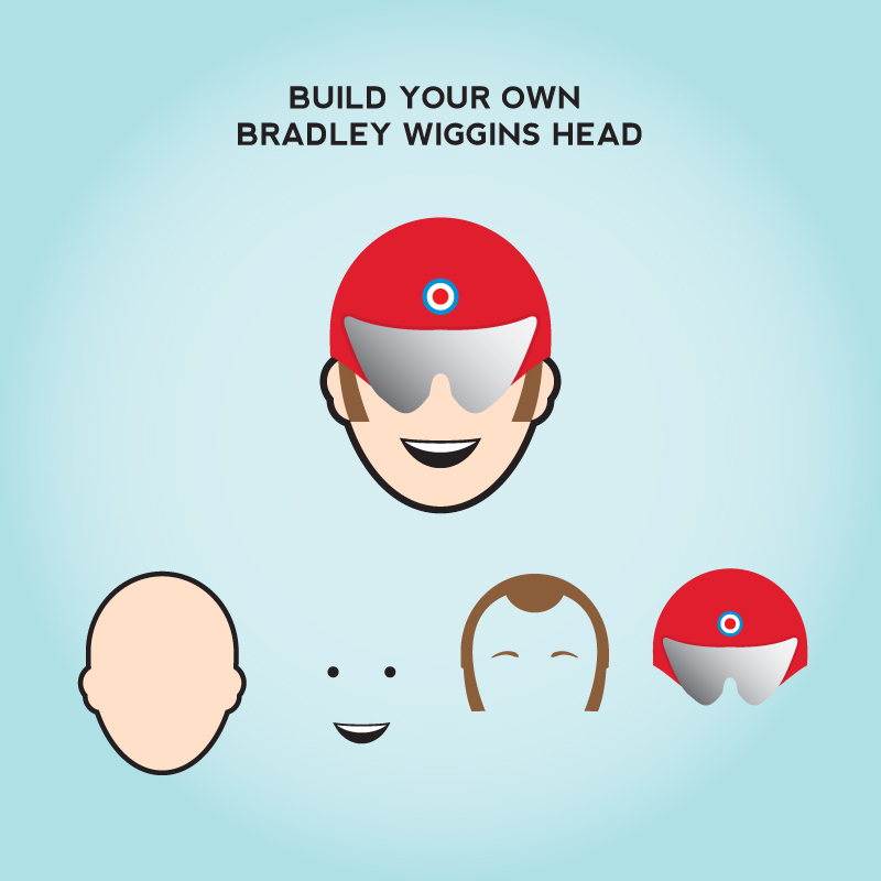 Build your own Bradley “Wiggo” Wiggins Head Vector