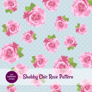 pink rose shabby chic pattern