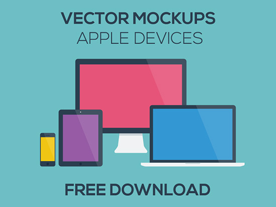 Apple iOS Devices Vector mockup