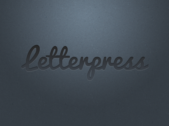 letterpress final image psd